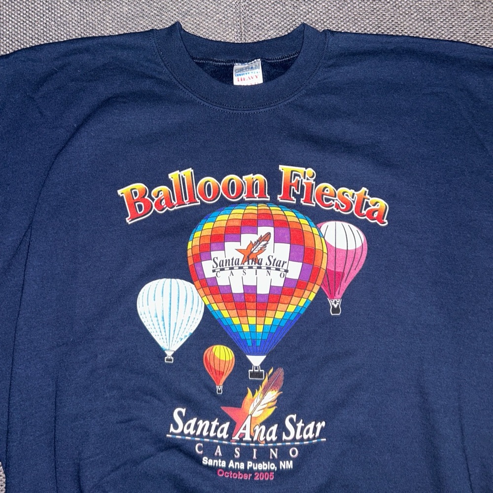Y2K Balloon Fiesta Santa Ana New Mexico Navy Sweatshirt